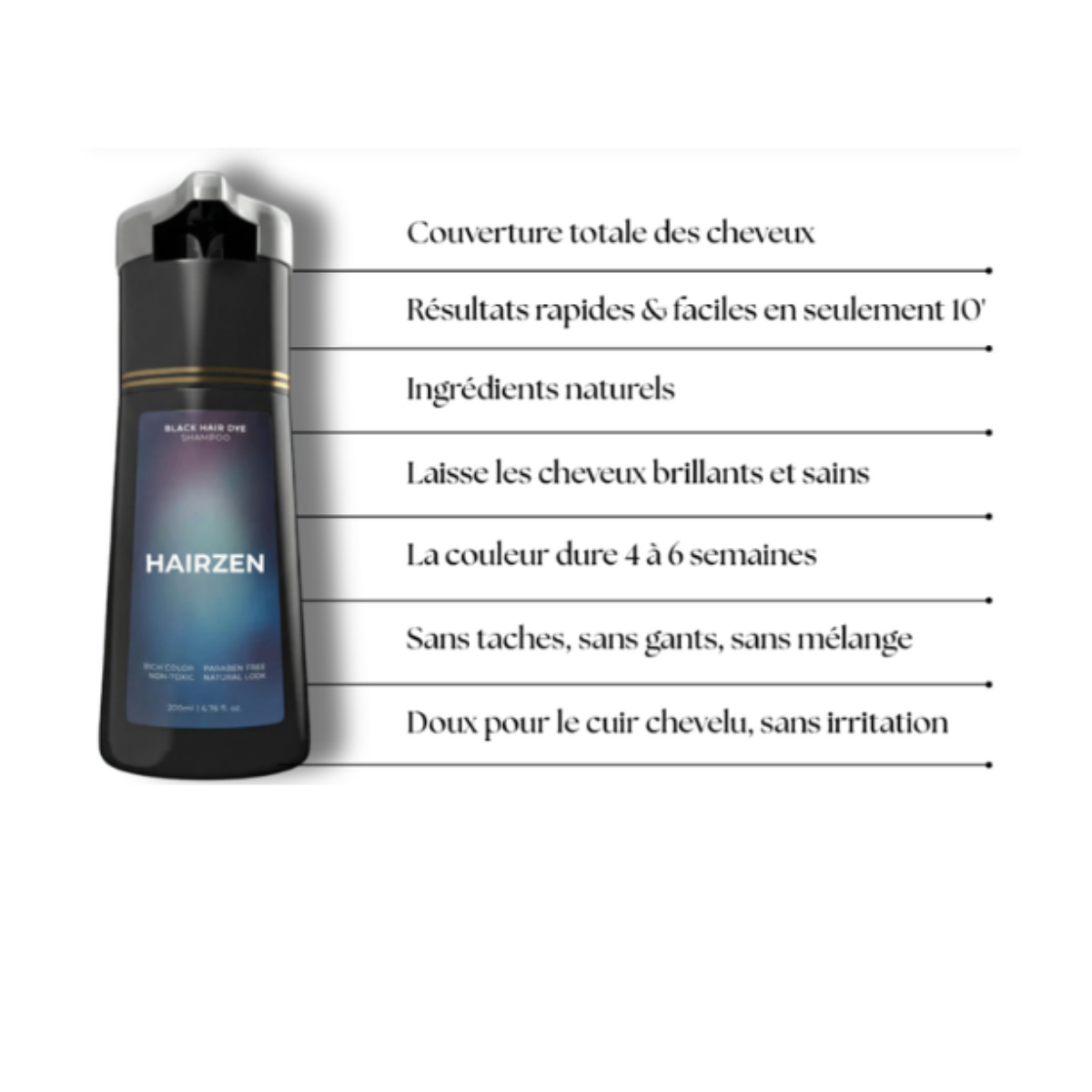 Hairzen Shampooing Colorant Instantané ™